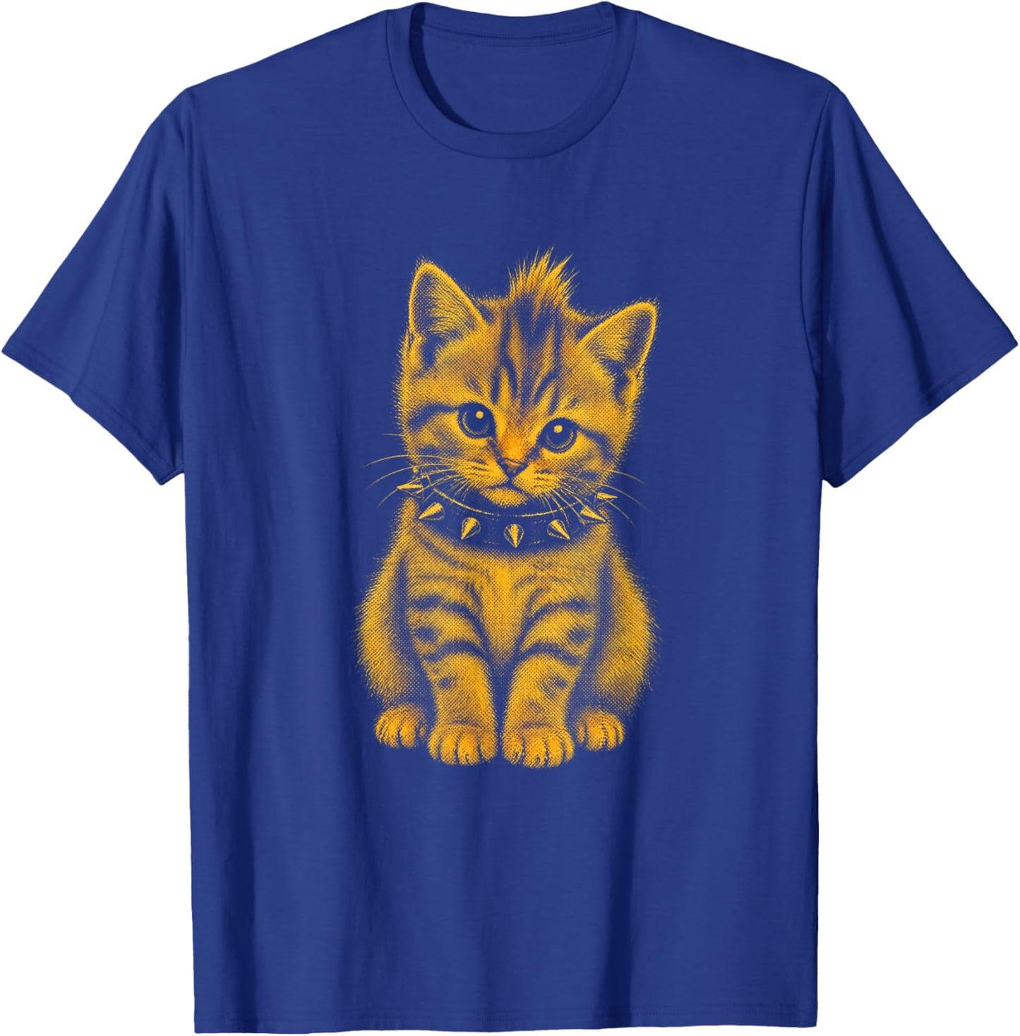 Rocker Cat Punk Metal Rock and Roll Music Rock Cat T-Shirt - T-Shirt | Royal