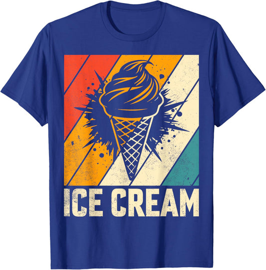 Retro Ice Cream Lover Gifts T-Shirt - T-Shirt | Royal