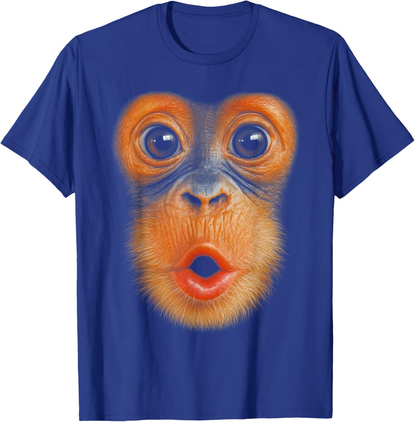 HUGvyn Monkey Blowing Face Monkey Halloween Costume Outfit T-Shirt - T-Shirt | Royal