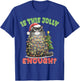 Is This Jolly Enough Funny Cat Christmas Tree Xmas Cat Lover Women Kids T-Shirt - T-Shirt | Royal