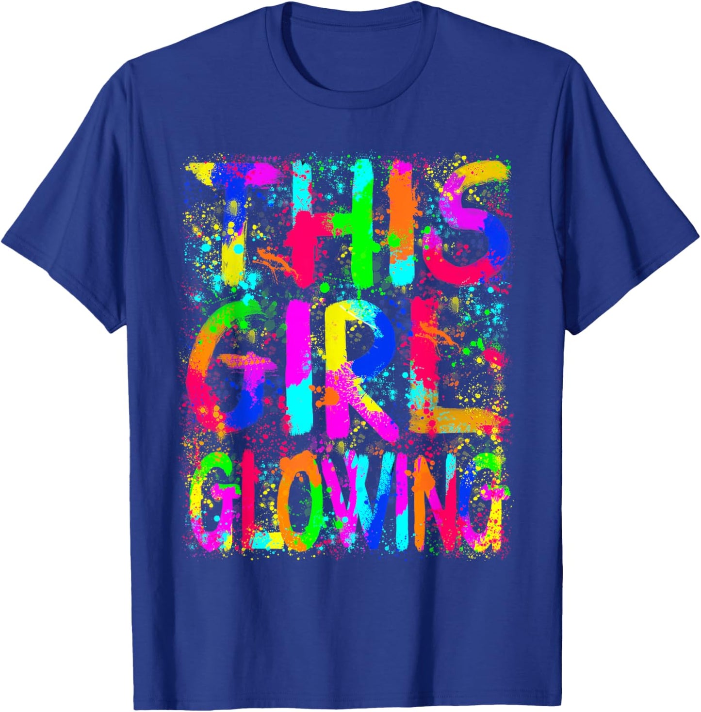 This Girl Glowing In My Glowing Era Group Team Tie Dye T-Shirt - T-Shirt | Royal
