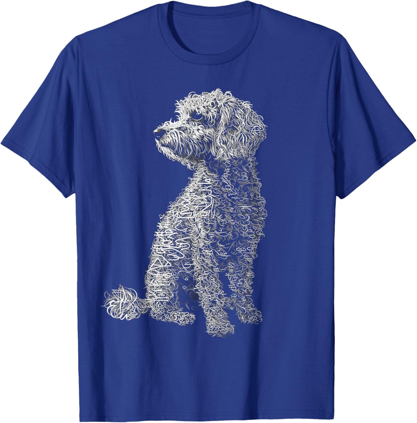 Labradoodle Motif Pet Illustration Dog Labradoodle T-Shirt - T-Shirt | Royal