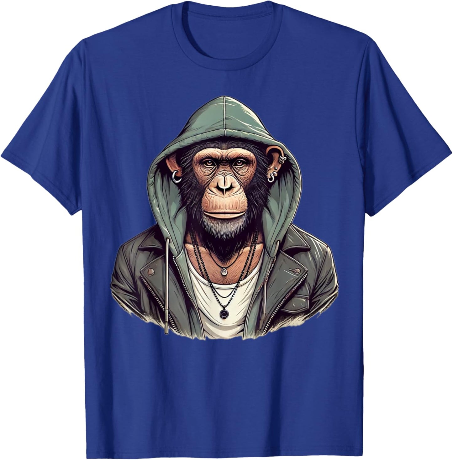 Funny Monkey with sunglasses cool street skateboard T-Shirt - T-Shirt | Royal