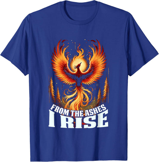 Phoenix From The Ashes I Rise Bird Fantasy Gifts For Lovers T-Shirt - T-Shirt | Royal