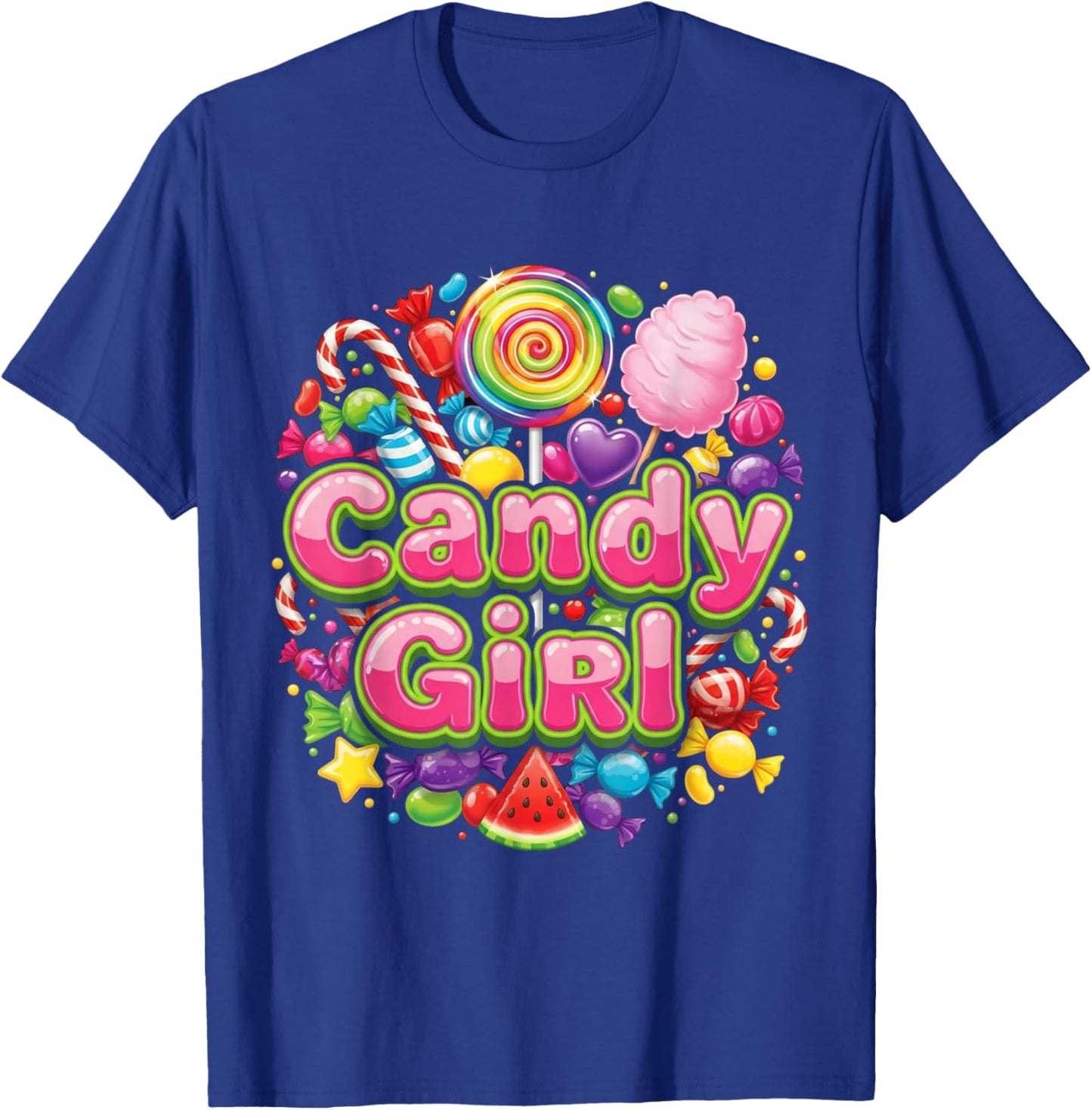 Candy and Girl Candy Lovers Cute Cotton Sweetie Candy Lover T-Shirt - T-Shirt | Royal