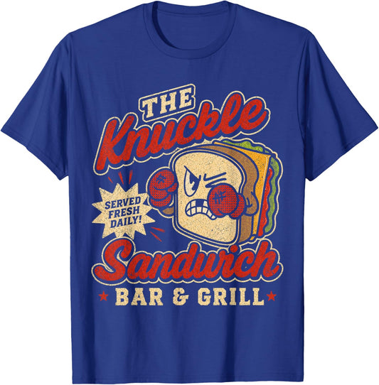 Funny The Knuckle Sandwich Bar & Grill Fighting Joke Bar T-Shirt - T-Shirt | Royal
