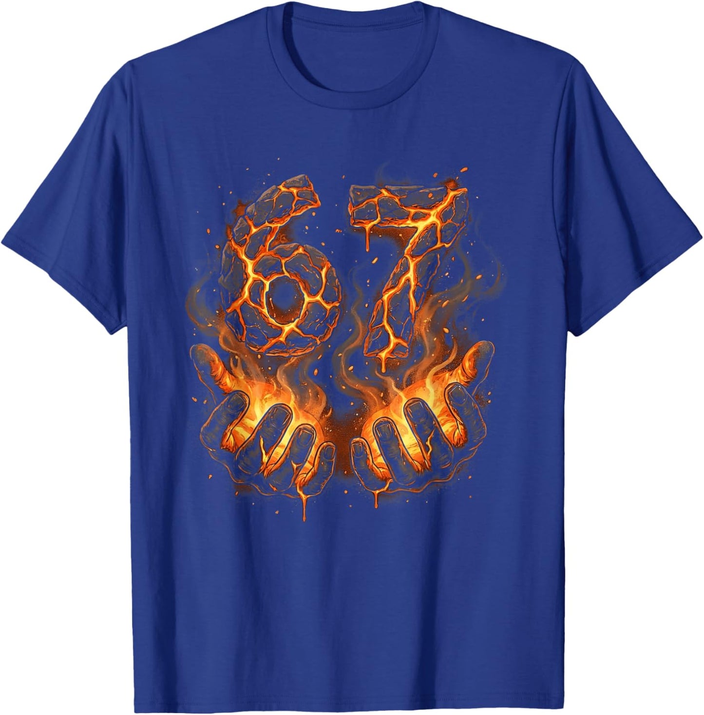 Six Seven 67 Meme Funny Gen Alpha 6 7 T-Shirt - T-Shirt | Royal