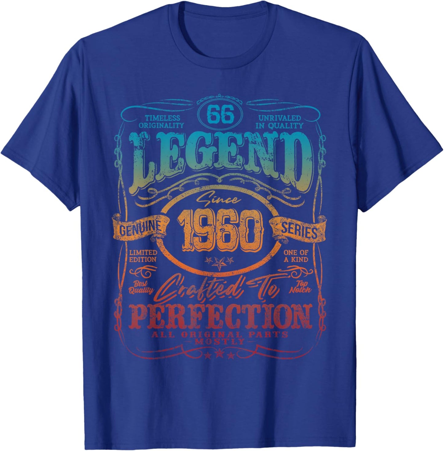 Vintage 1960 Limited Edition Shirt 66 Year Old 66th Birthday T-Shirt - T-Shirt | Royal