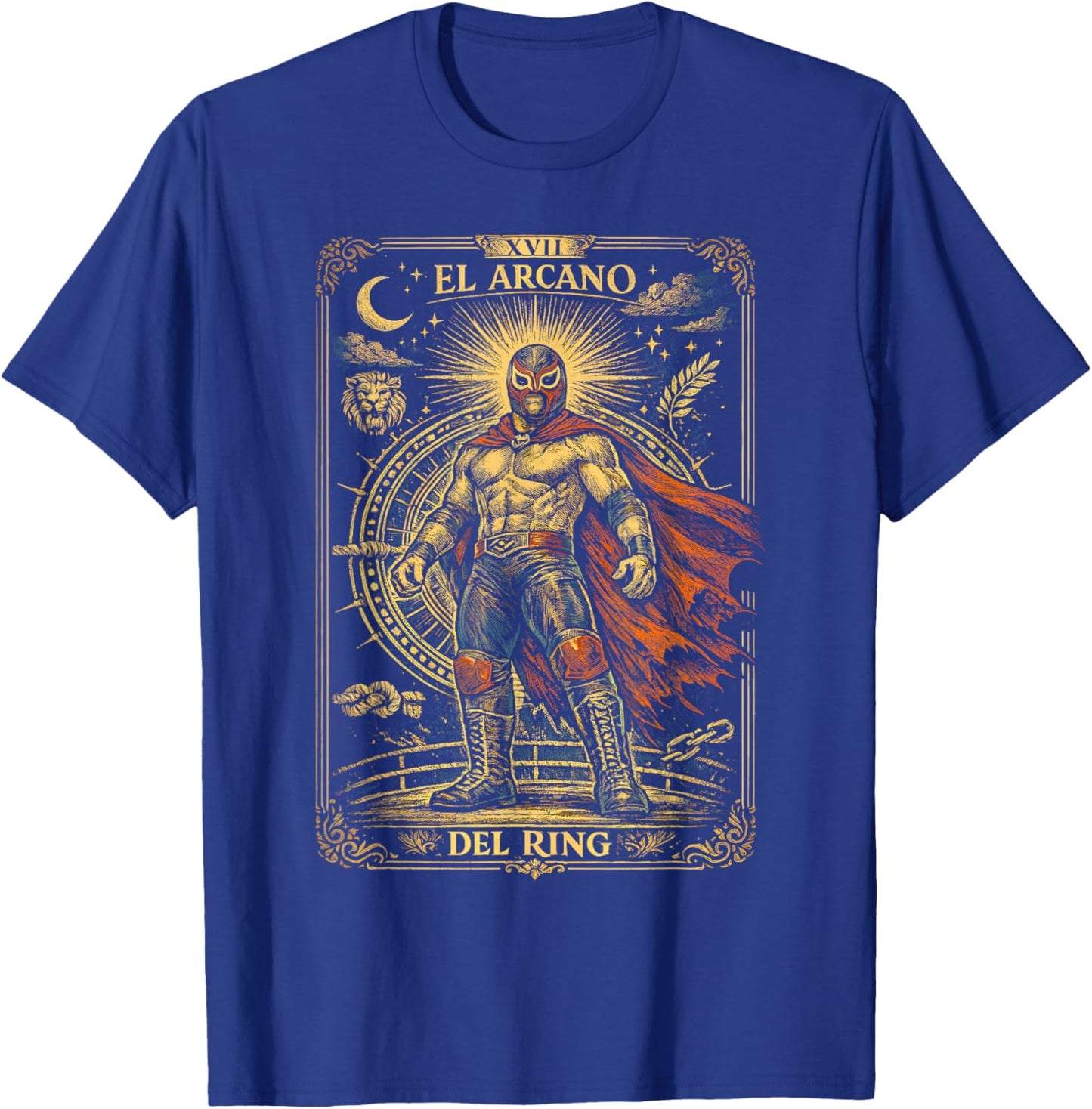Lucha Libre Luchador Tarot Card T-Shirt - T-Shirt | Royal
