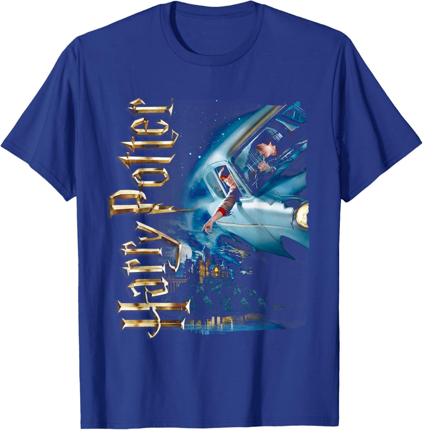 Harry Potter Flying Car Castle T-Shirt - T-Shirt | Royal