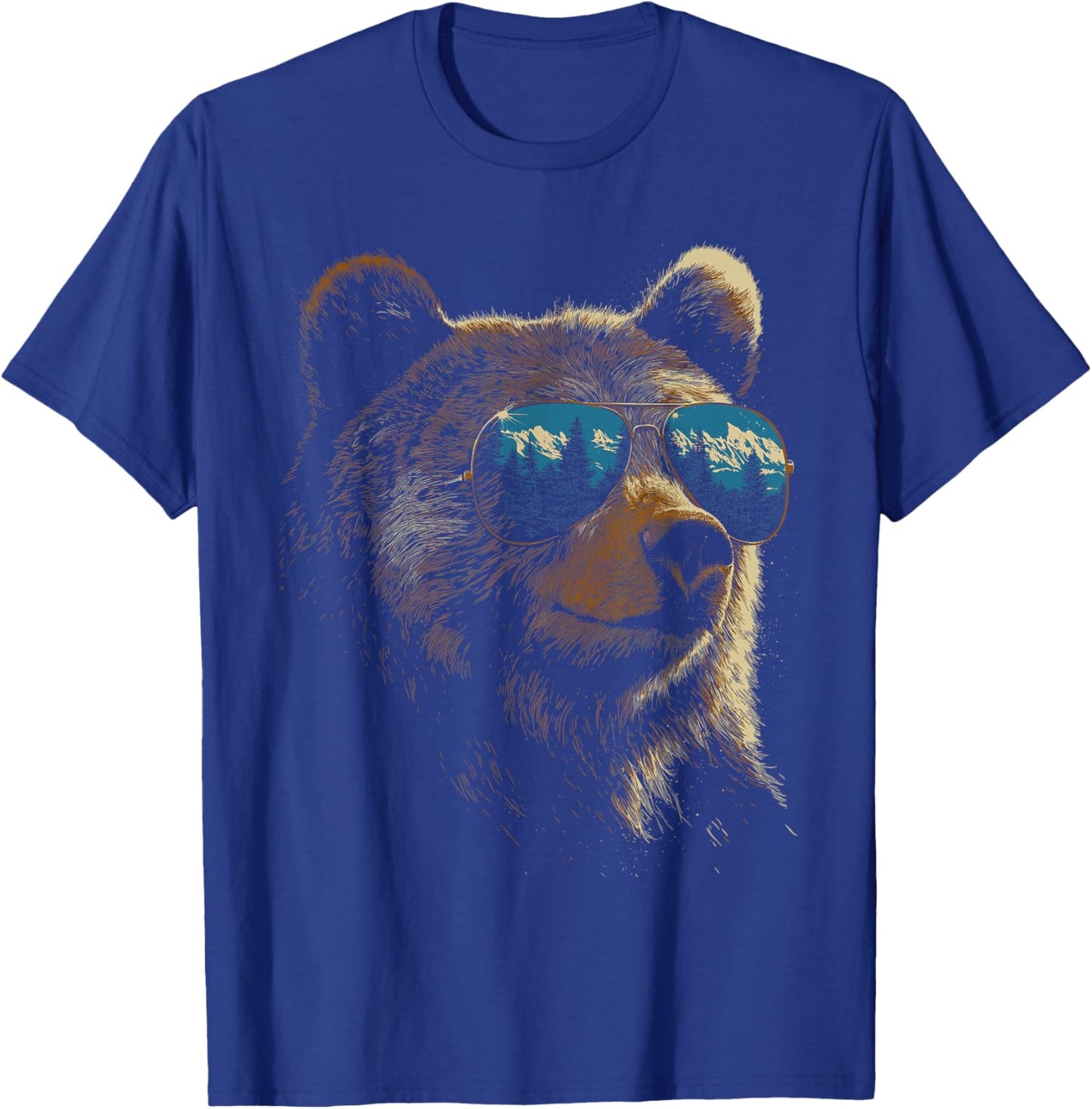 Retro Novelty Men Women Kids Funny Bear T-Shirt - T-Shirt | Royal