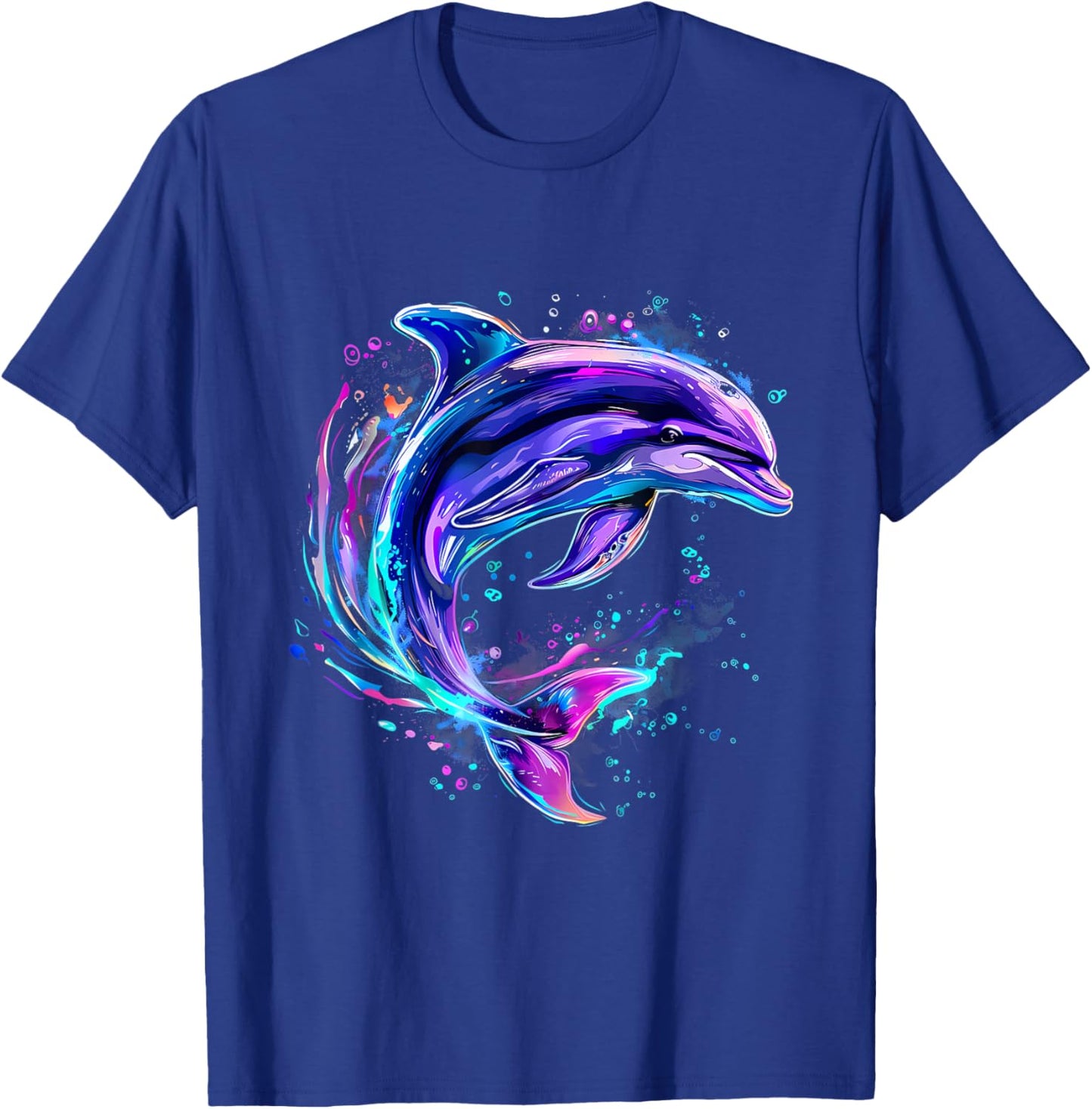 Dolphin Watercolor Sea Ocean Animal Ocean Sea Dolphin T-Shirt - T-Shirt | Royal