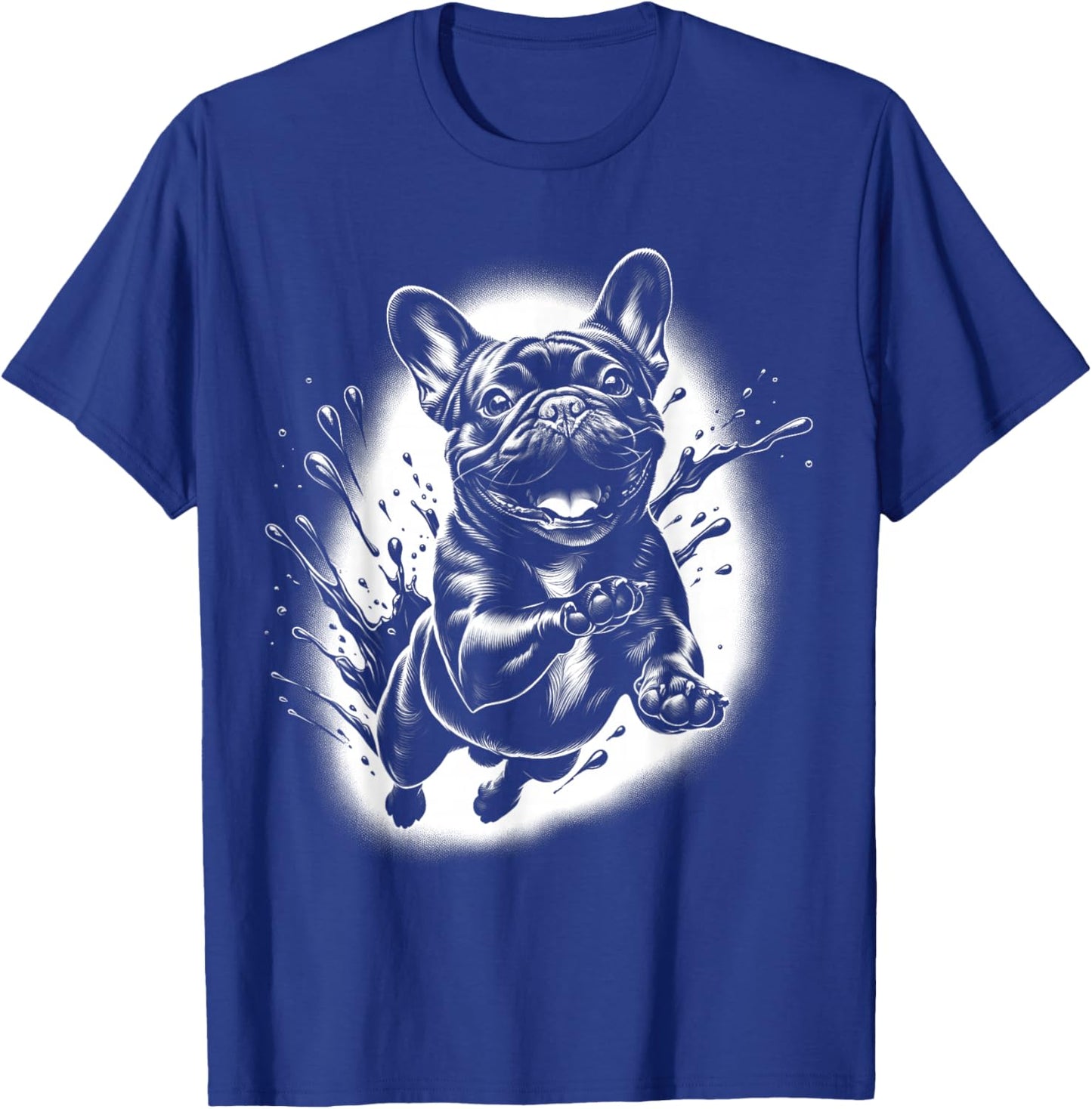 French Bulldog with Cool Paint Spots T-Shirt - T-Shirt | Royal