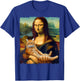 Mona Lisa Holding Cat Portrait Art Painting Kitty Cat Mom Men Women Kids T-Shirt - T-Shirt | Royal