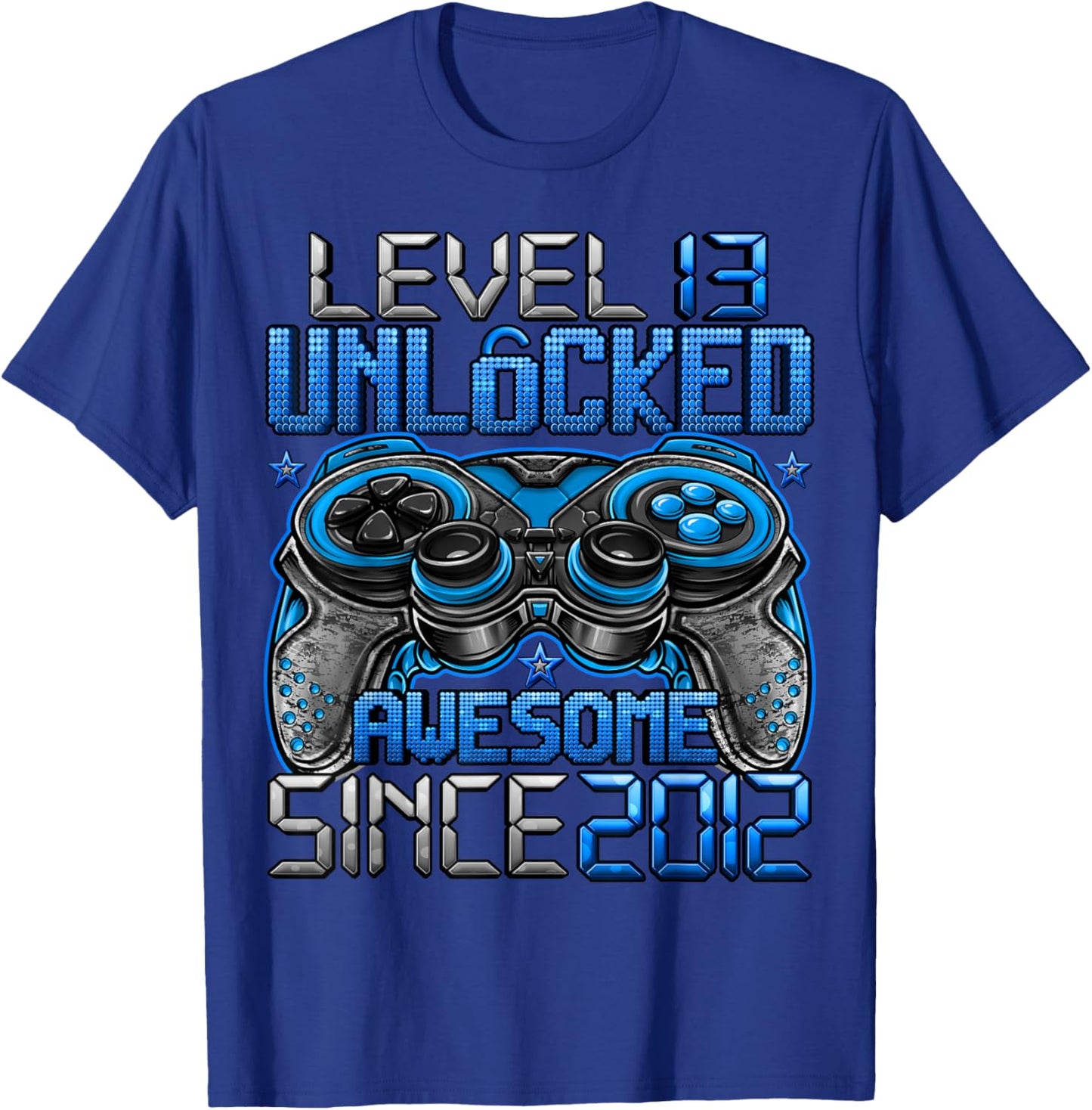 Level 13 Unlocked 13 Year Old Gifts Boys 13th Birthday Boy T-Shirt - T-Shirt | Royal