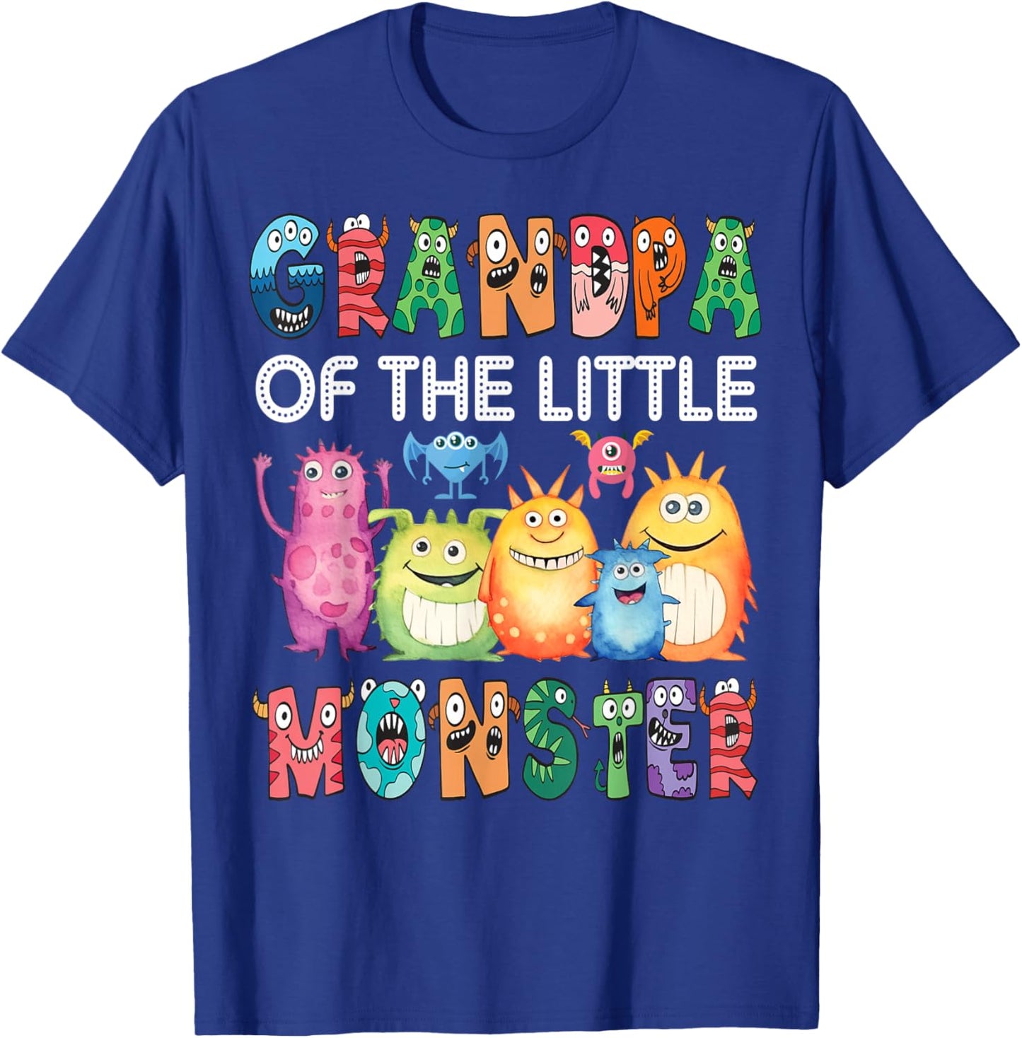 Grandpa Of The Little Monster Kids 1St Birthday Party T-Shirt - T-Shirt | Royal
