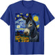 Funny Donkey - Van Gogh Style - Starry Night Graphic T-Shirt - T-Shirt | Royal