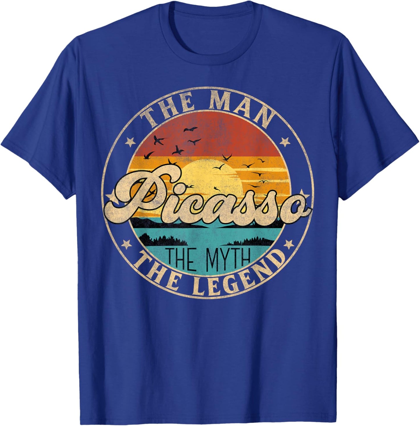 PICASSO The Man The Myth The Legend First Name T-Shirt - T-Shirt | Royal