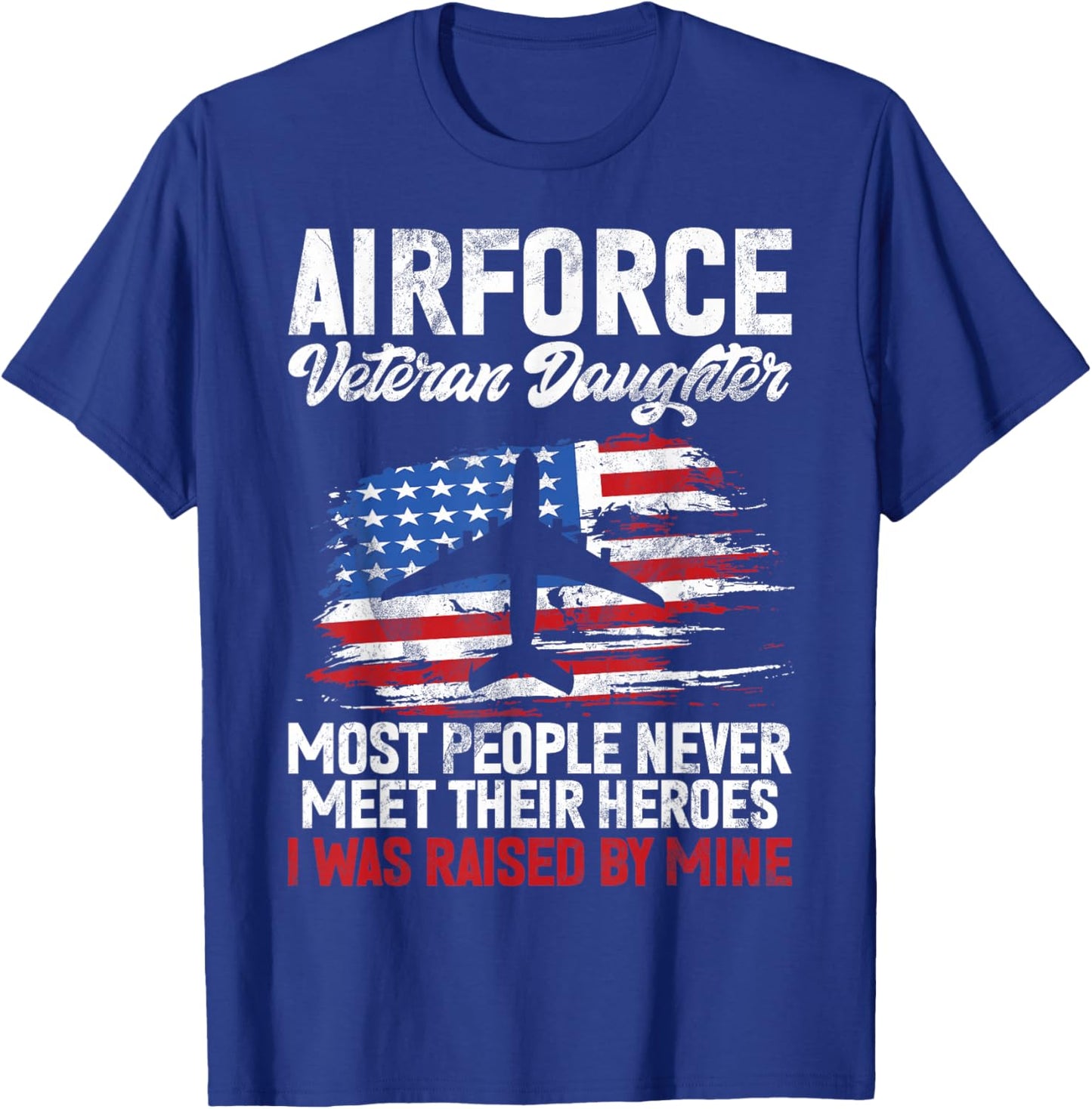 Airforce Veteran Daughter Memorial Day Granddaughter T-Shirt - T-Shirt | Royal