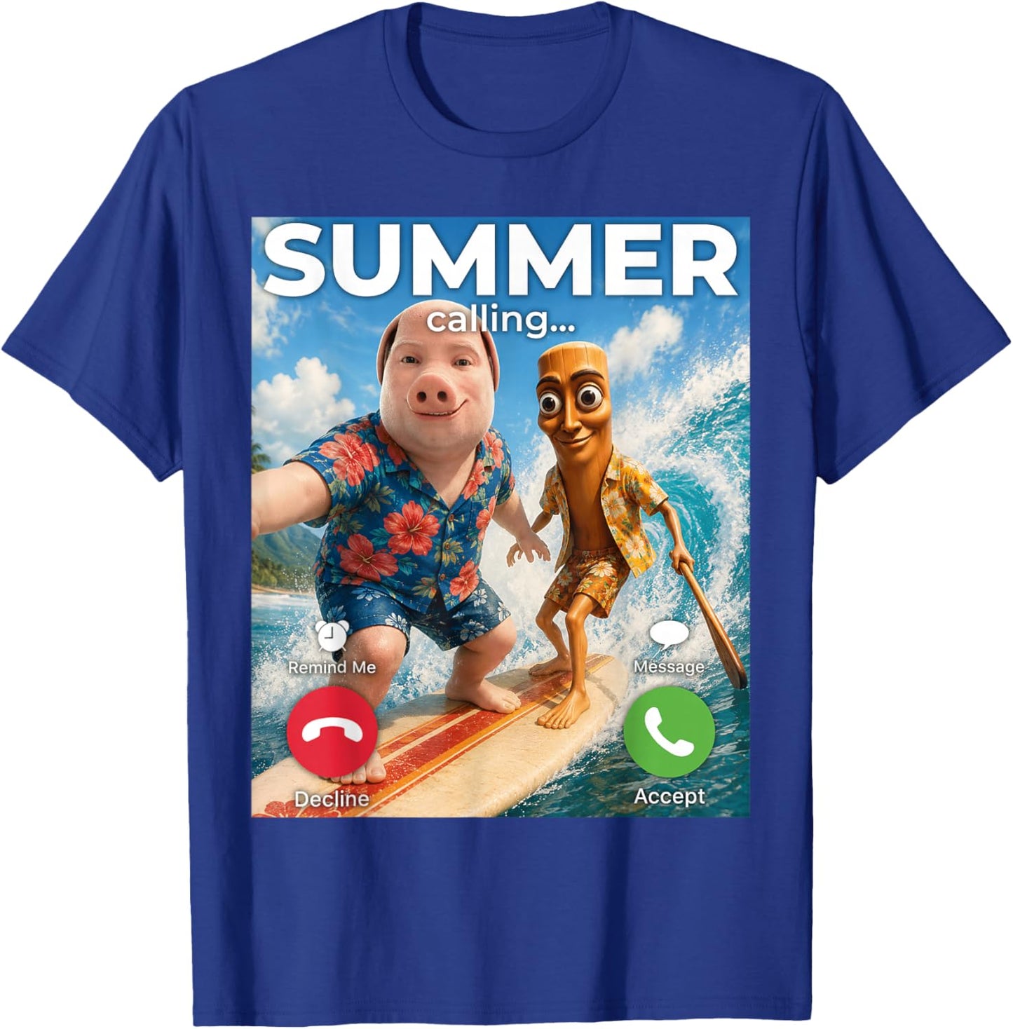 2026 Summer Vacation Bros Selfie John Pork Tung Sahur Trip T-Shirt - T-Shirt | Royal