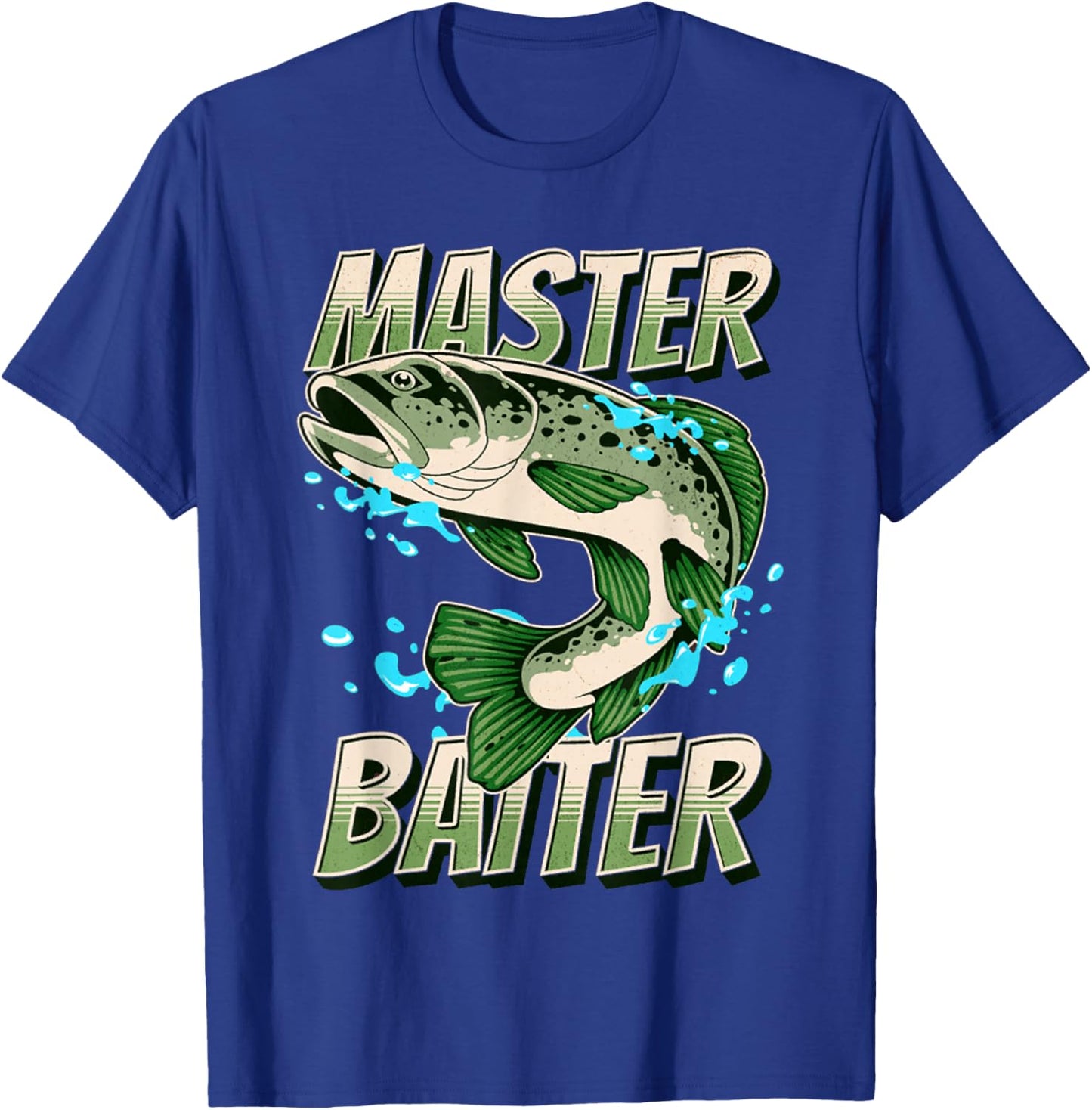 Offensive Fishing Funny Fisher Papa Dad Bass Fathers Day T-Shirt - T-Shirt | Royal