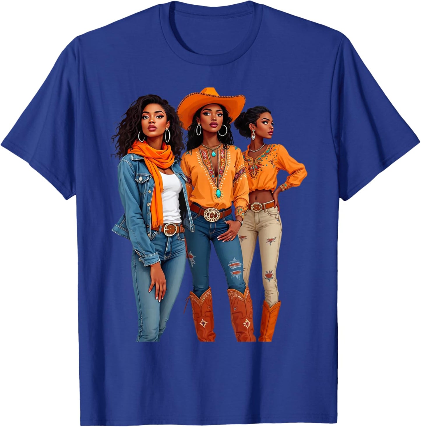 Black Cowgirl Vibes Melanin Black History Texas T-Shirt - T-Shirt | Royal