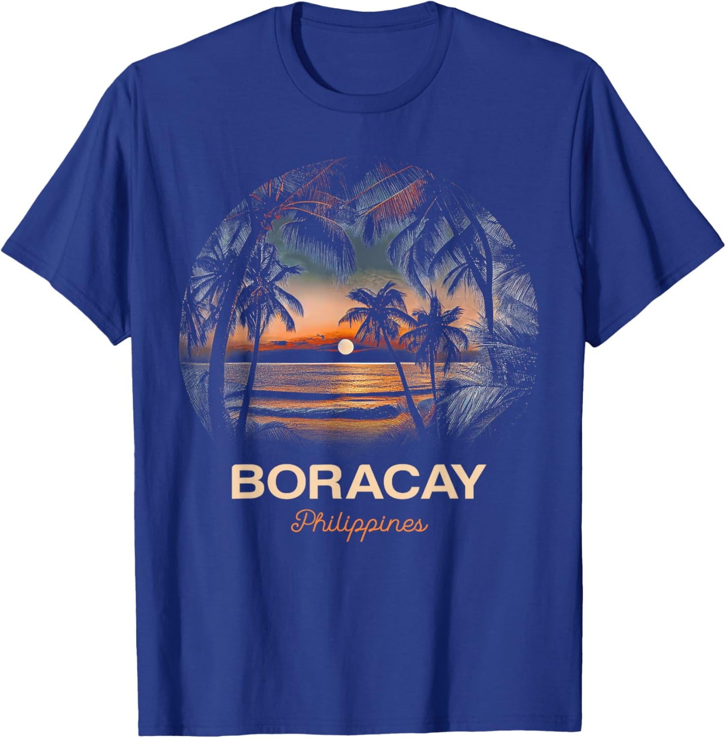 Vacation Souvenir Palm Tree Boracay T-Shirt - T-Shirt | Royal
