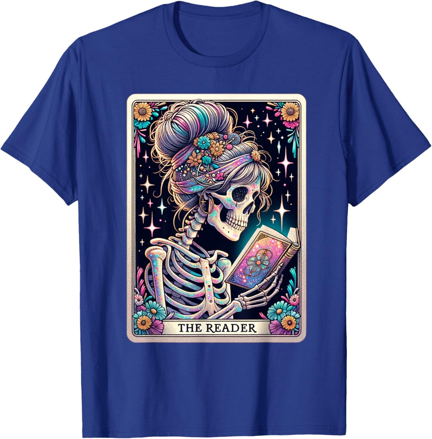 The Reader Funny Tarot Card Women Book Lover Librarian Read T-Shirt - T-Shirt | Royal