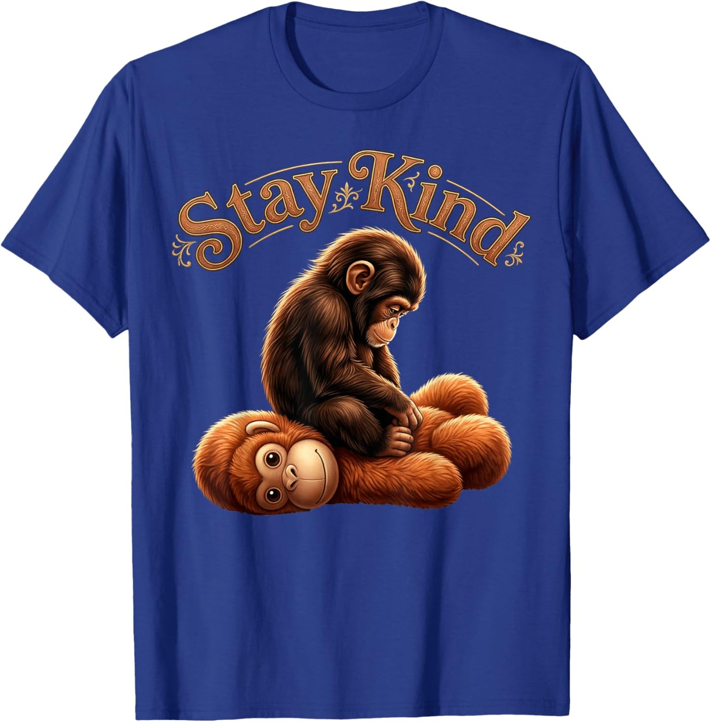 Stay Kind Baby Monkey Punch Viral Monkey T-Shirt - T-Shirt | Royal