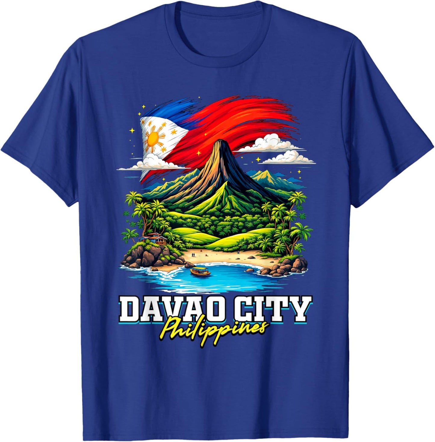 Davao City Philippines Souvenir Filipino Flag T-Shirt - T-Shirt | Royal