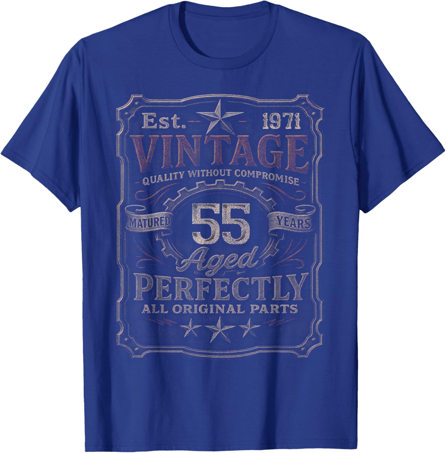Vintage 1971 Limited Edition Shirt 55 Year Old 55th Birthday T-Shirt - T-Shirt | Royal