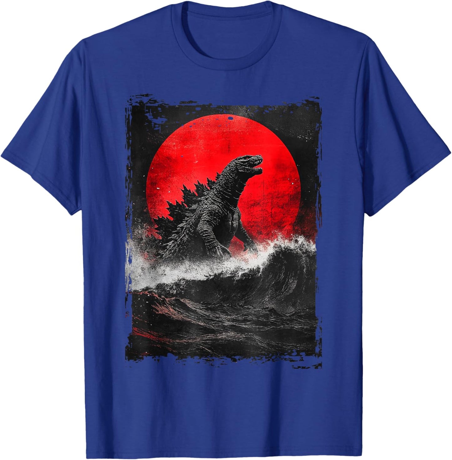 Japanese Kaiju Art : -Adults, Kids; Black; Small; Short Sleeve; Cotton, Polyester; Unique Kaiju Design T-Shirt - T-Shirt | Royal