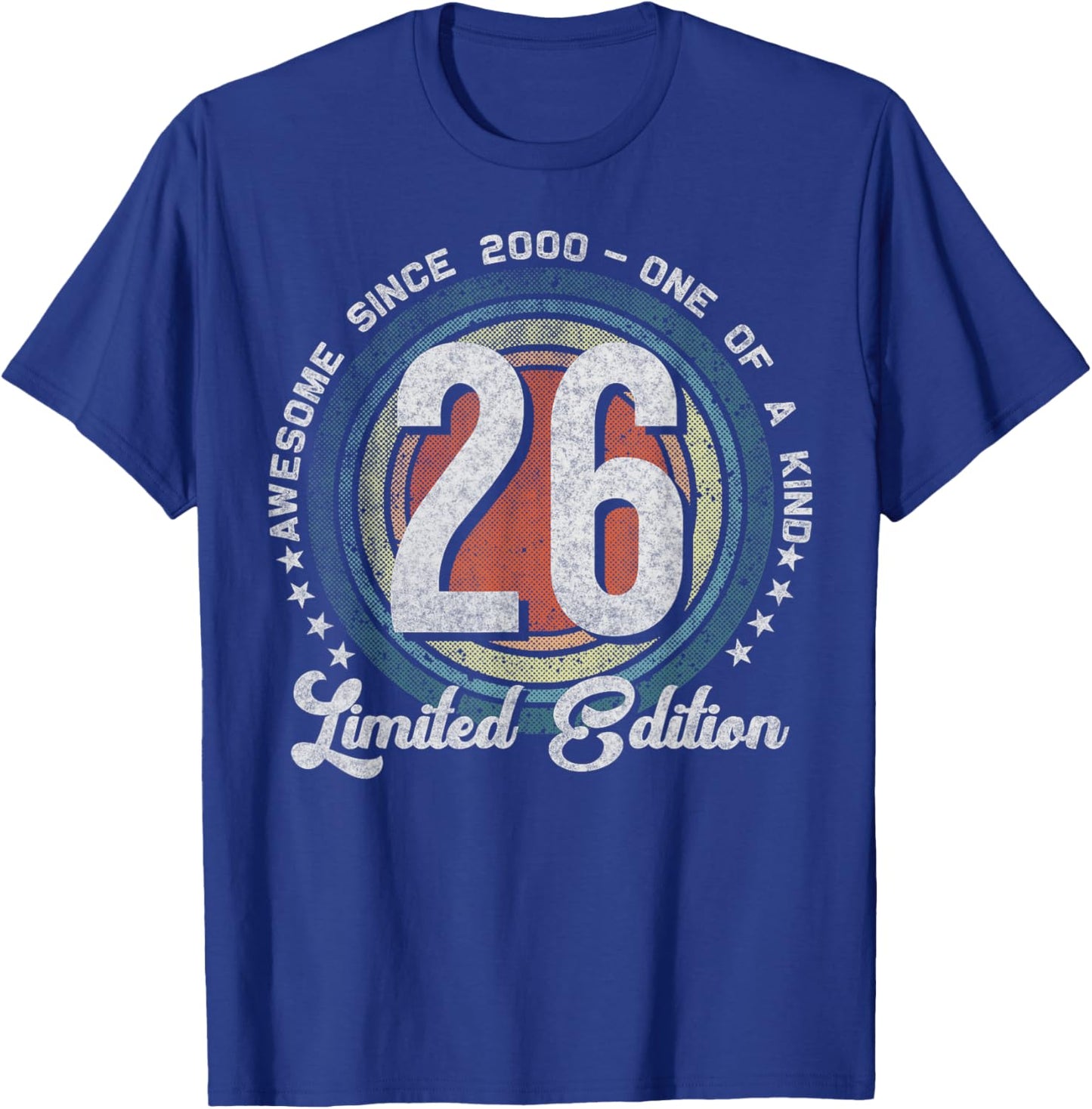 26 Year Old Gifts Vintage 2000 Limited Edition 26th Birthday T-Shirt - T-Shirt | Royal