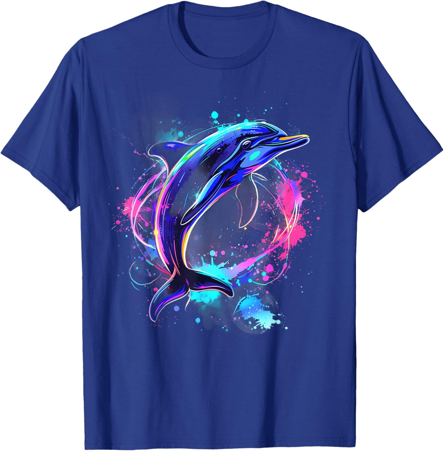Dolphin Watercolor Sea Ocean Animal Ocean Sea Dolphin T-Shirt - T-Shirt | Royal