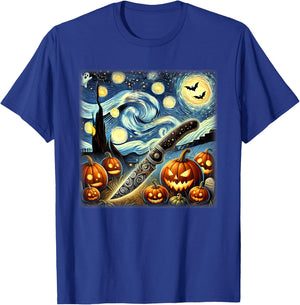 Starry Night Knife Chef Halloween T-Shirt - T-Shirt | Royal