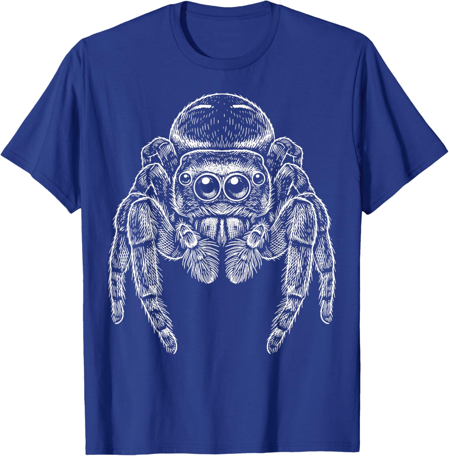 Jumping Spider Illustration T-Shirt - T-Shirt | Royal