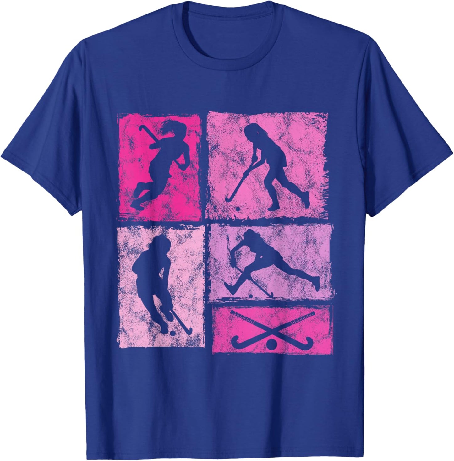 Grass Hockey for Young Kids, Women, Girls T-Shirt - T-Shirt | Royal