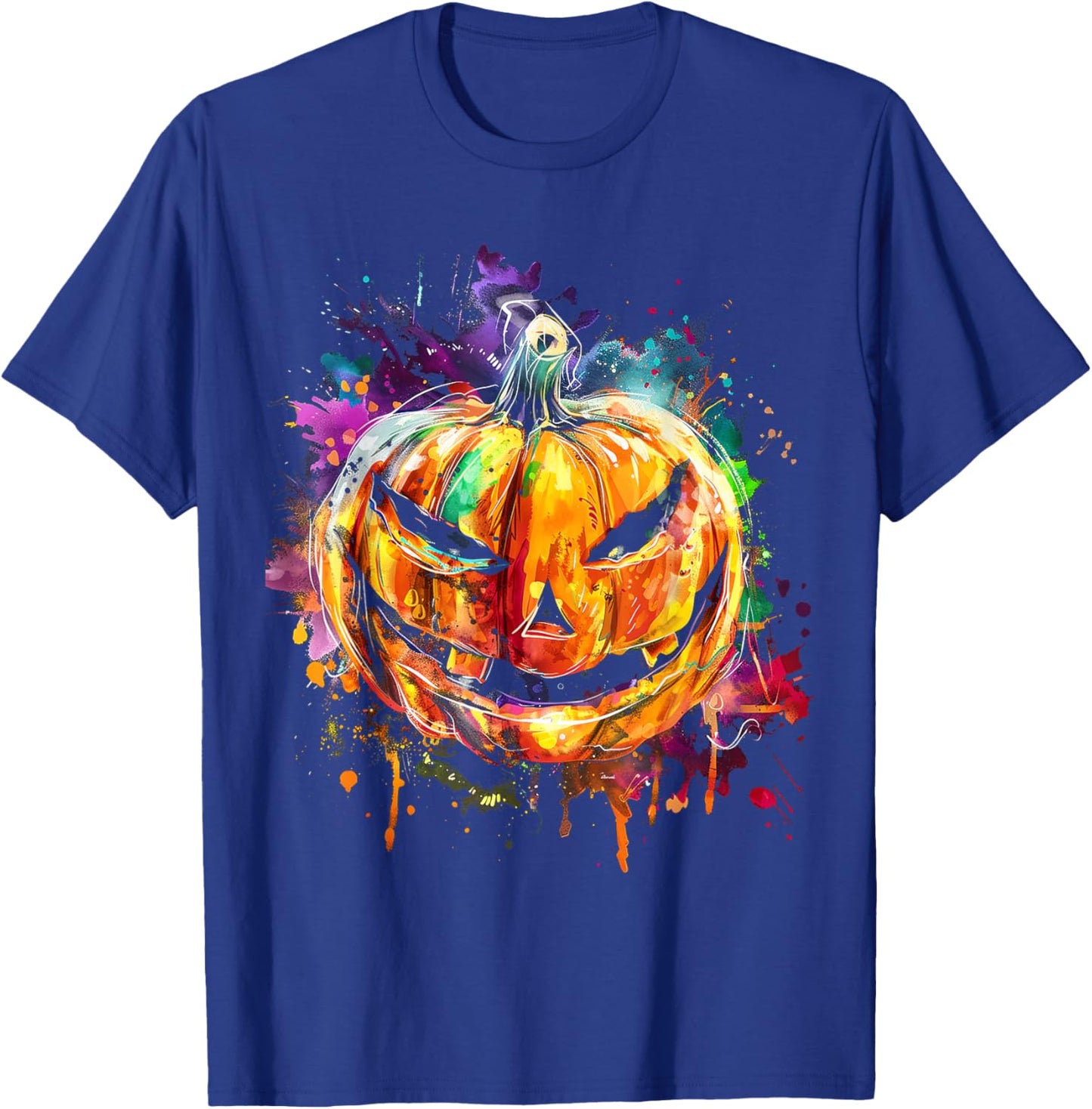 Pumpkin Costume Halloween Spooky Art Pumpkin T-Shirt - T-Shirt | Royal