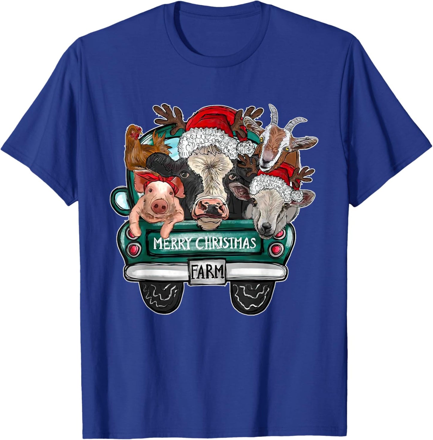 Merry Christmas Heifers T-Shirt - T-Shirt | Royal