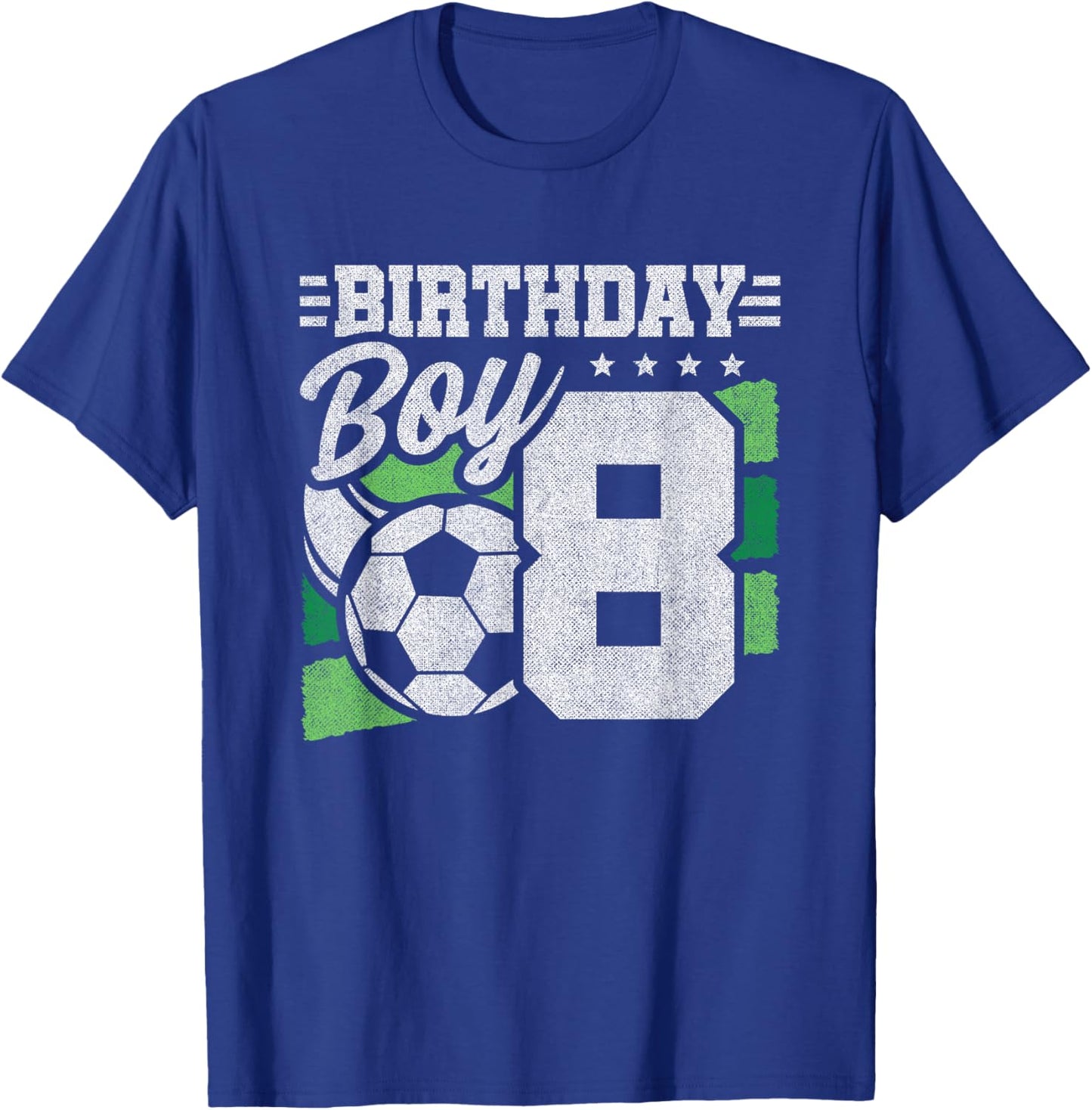 8 Year Old Soccer Birthday - Boys 8th Birthday Soccer T-Shirt - T-Shirt | Royal