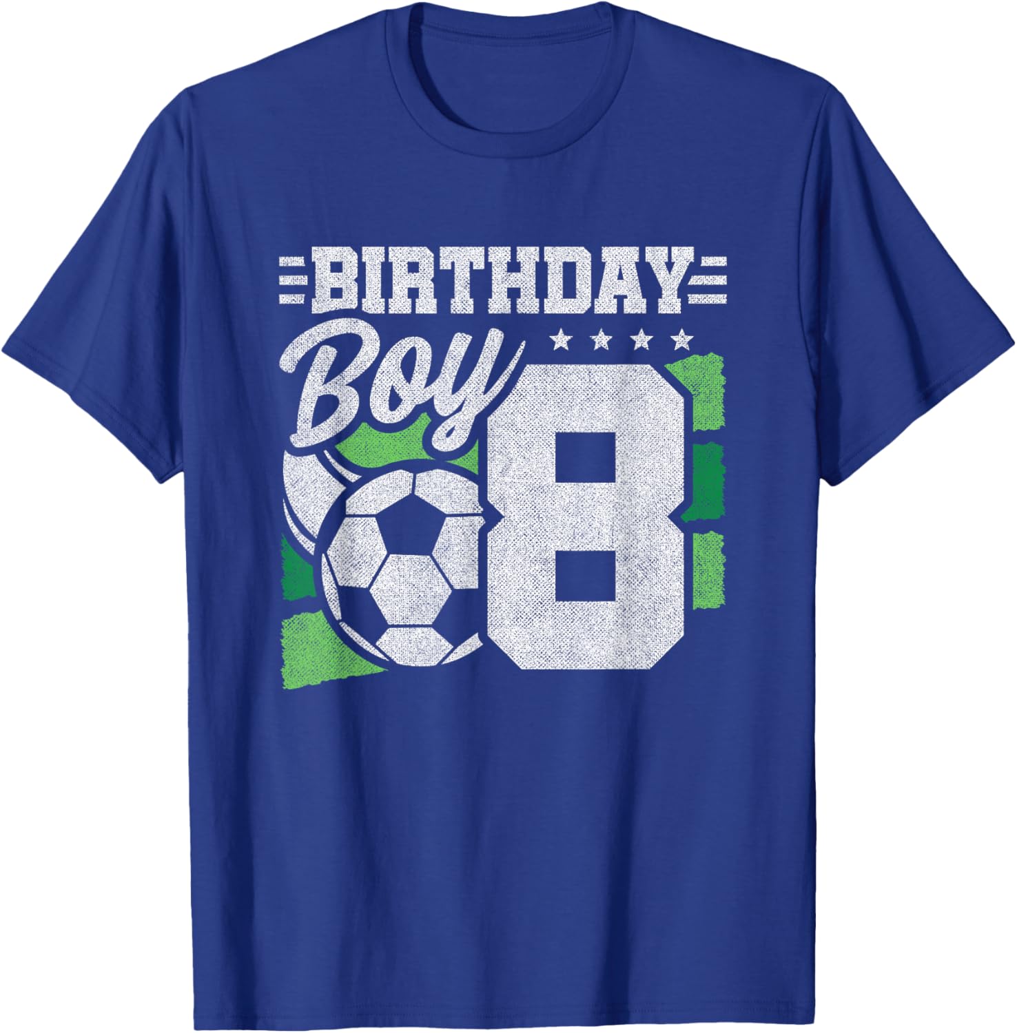8 Year Old Soccer Birthday - Boys 8th Birthday Soccer T-Shirt - T-Shirt | Royal