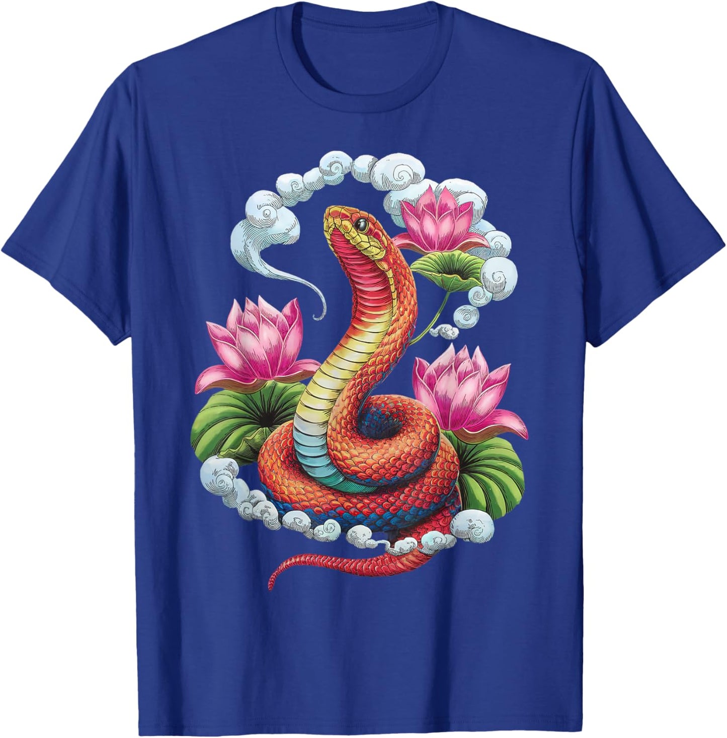 Year Of The Snake 2025 Cool Snake Graphic Art T-Shirt - T-Shirt | Royal