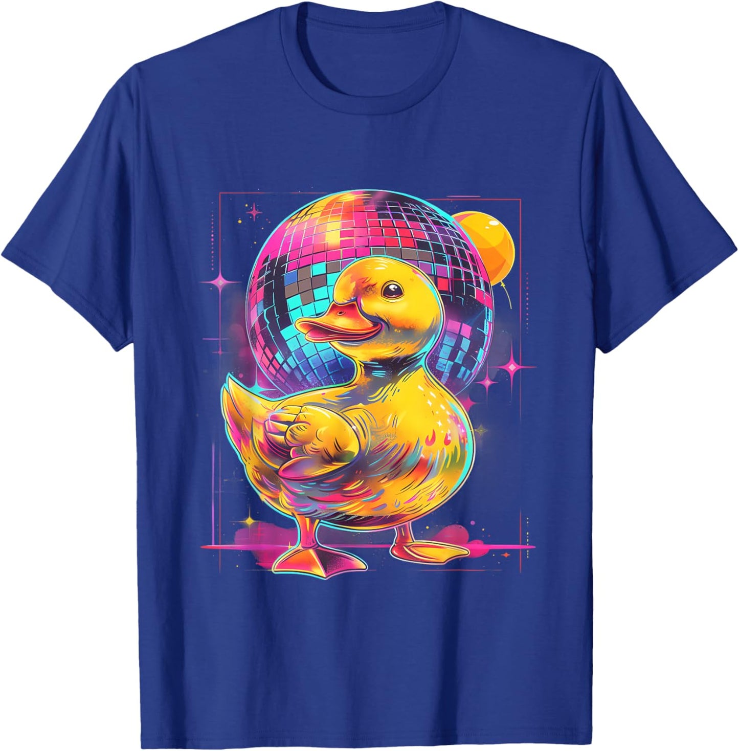 Rubber Duck Disco Music Dancing Rubber Duckie Disco Ball T-Shirt - T-Shirt | Royal