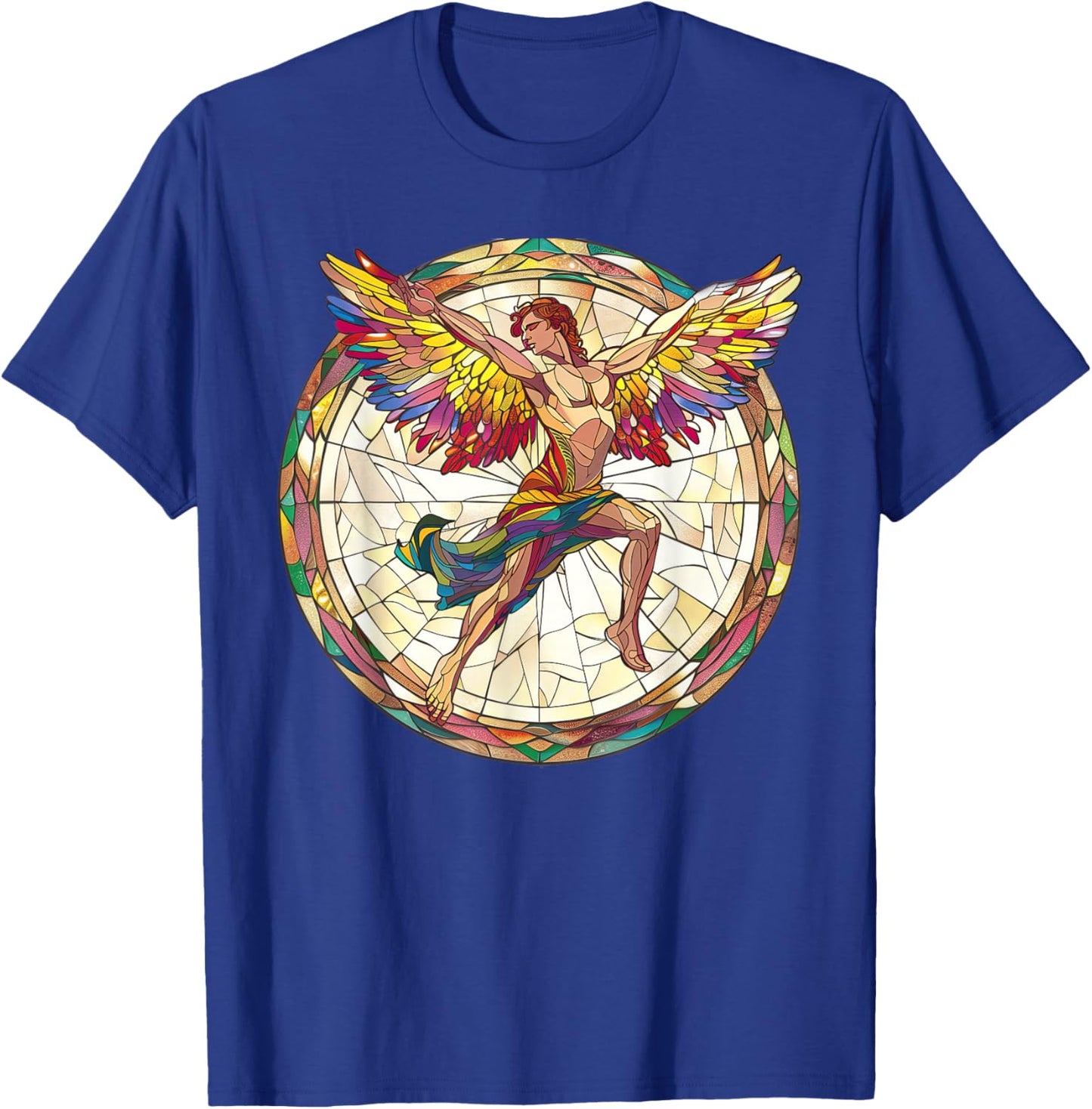 Icarus Stained Glass T-Shirt - T-Shirt | Royal