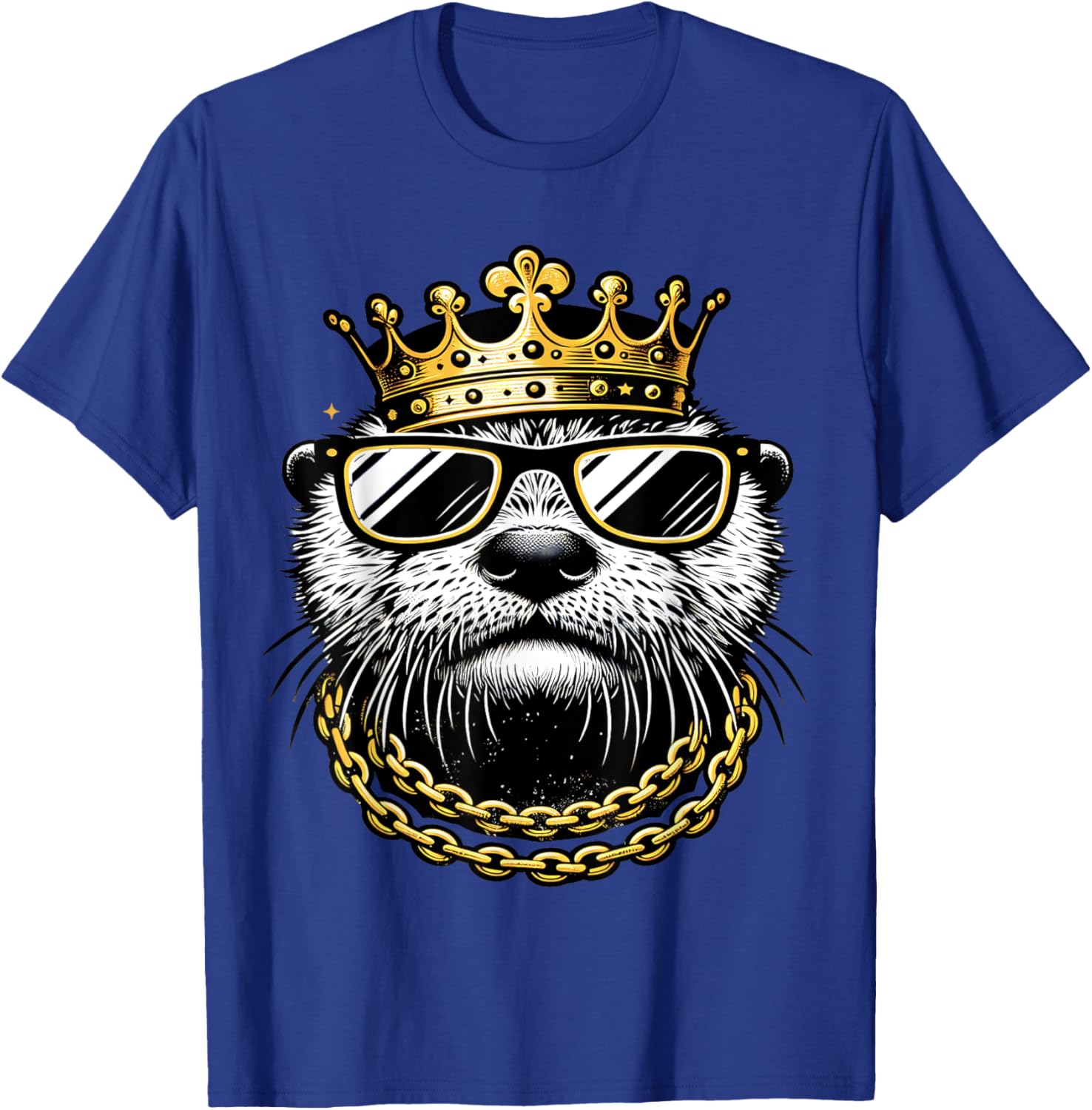 Otter King Cool Sea Otter Gangsta T-Shirt - T-Shirt | Royal