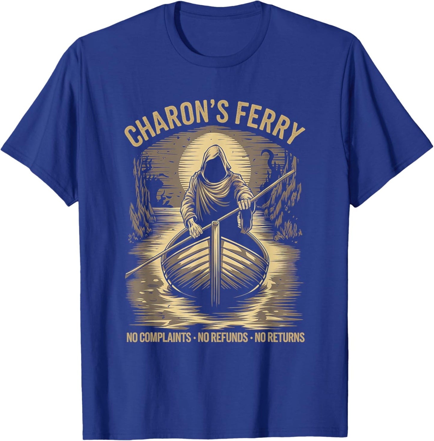 Funny Greek Mythology Charon's Ferry T-Shirt - T-Shirt | Royal