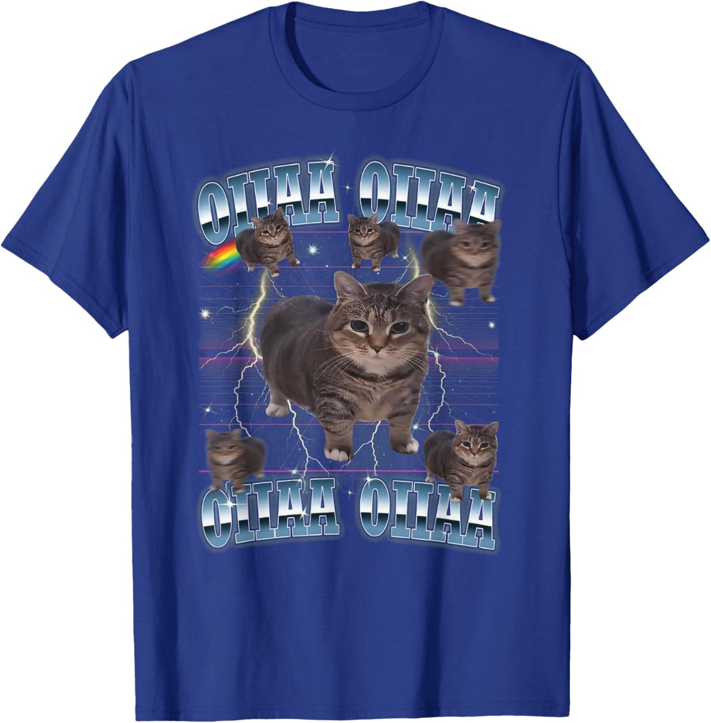 OIIA OIIA CAT Spinning Cat Meme, Funny and Trendy Cat , Black, S T-Shirt - T-Shirt | Royal