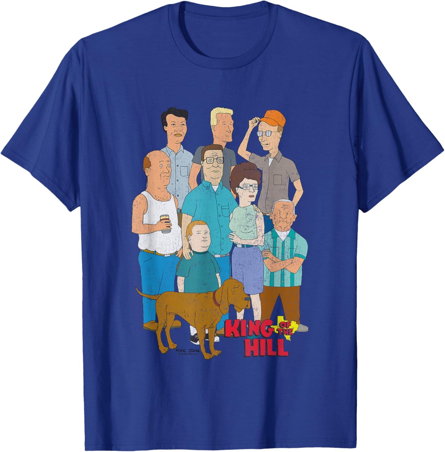 King of The Hill Iconic Characters Group Shot Retro Poster T-Shirt - T-Shirt | Royal