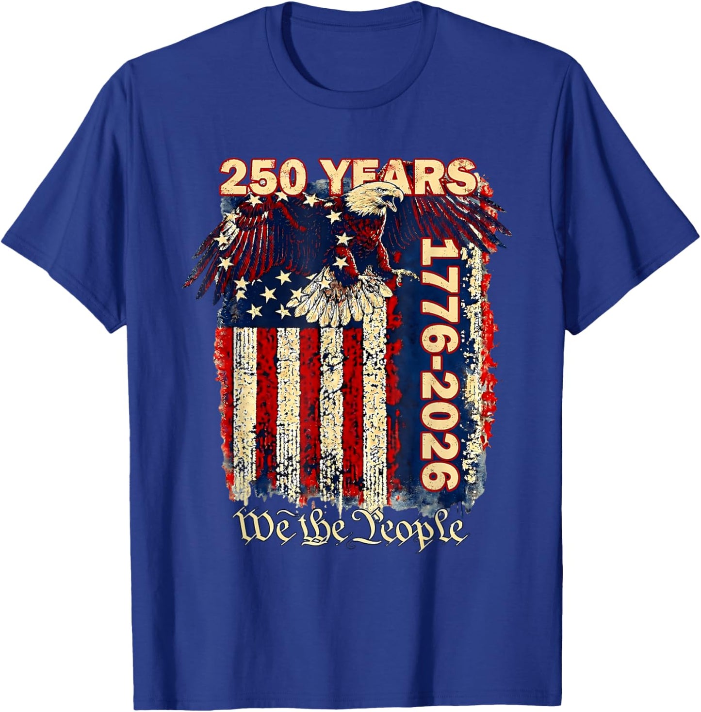 250 Anniversary USA Patriotic Men Women 1776 America 250th T-Shirt - T-Shirt | Royal