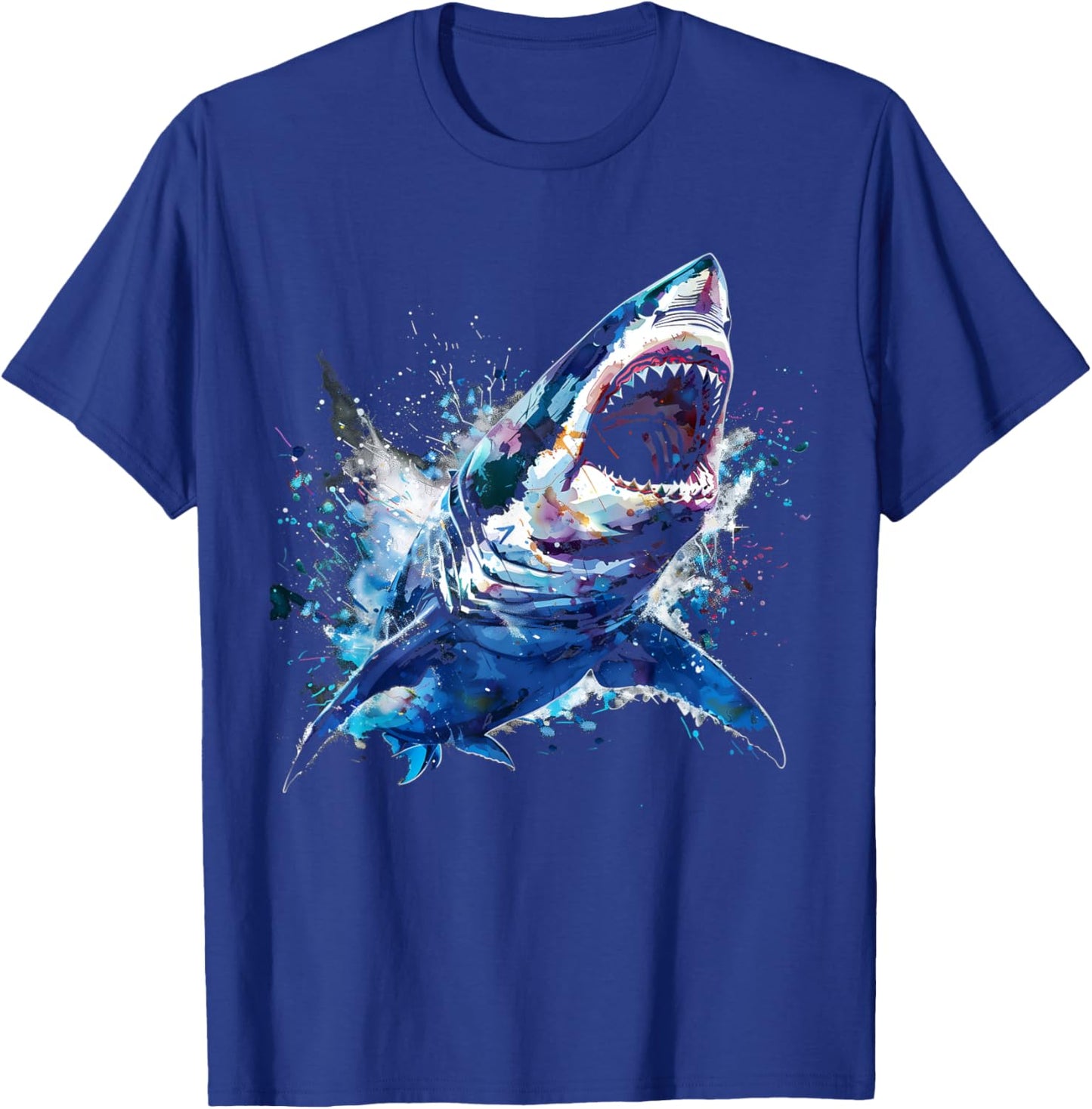 Great White Shark Scuba Diving Fishing Shark Lover T-Shirt - T-Shirt | Royal